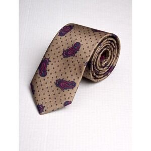 Christian Dior Mens Silk Tie Luxe Old Money Artsy Quiet Luxury Paisley Preppy